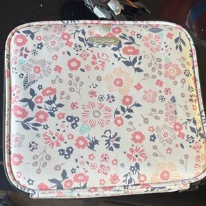 Joligrace Pink and Navy Floral makeup bag